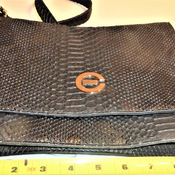 ELIZABETH GRANT Black Purse Clutch Purse Evening Bag - Picture 9 of 10